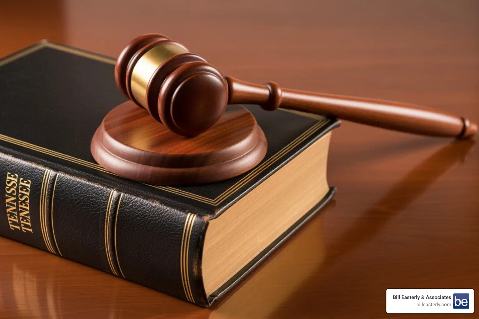 gavel on Tennessee law book - local pedestrian accident attorney