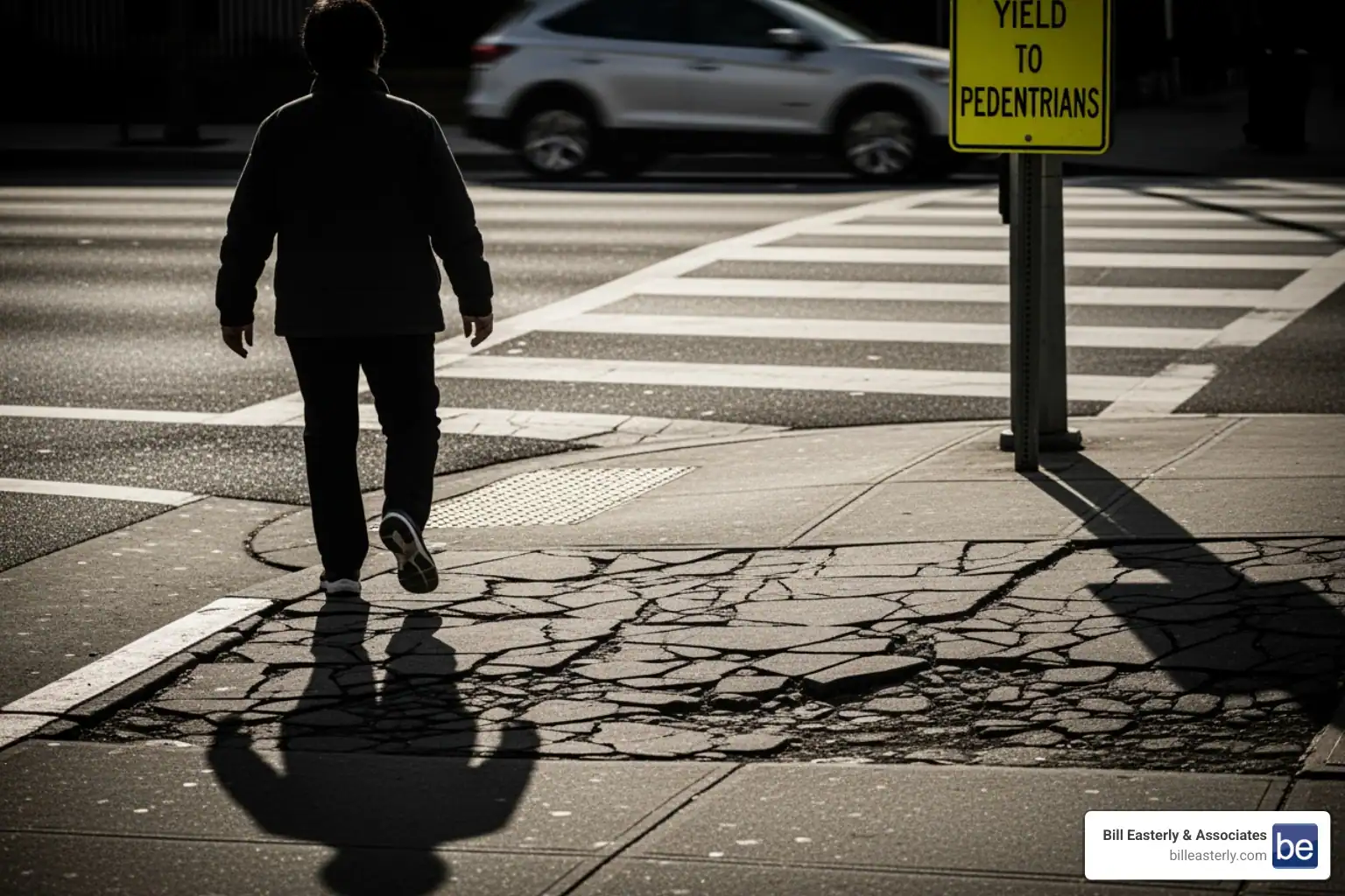 smartphone screen showing a checklist of post-accident steps - pedestrian accident injury compensation