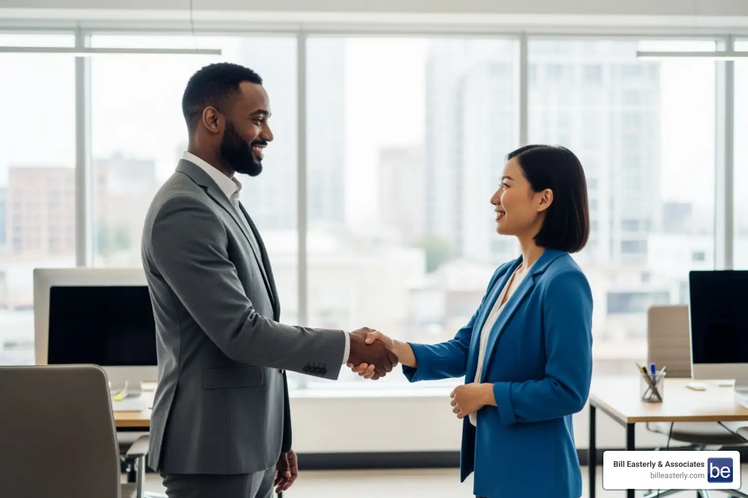 Bill Easterly & Associates team or a friendly handshake - pedestrian accident injury compensation